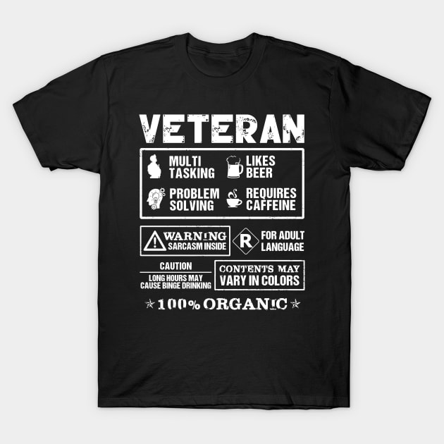 100 Precent Organic Veteran T Shirt, Veteran Shirts, Gifts Ideas For Veteran Day T-Shirt by DaseShop